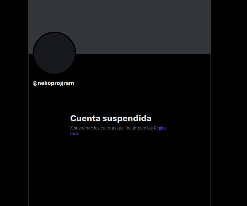 Mi anterior cuenta de  twitter o X suspendida